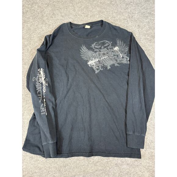 Arcticwear By Arctic Cat Long Sleeve Graphic Shirt Mens Large Racing Biker Y2K - Picture 1 of 8